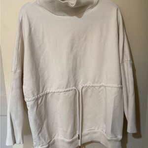 Varley Cream Cowl Neck Sweatshirt medium